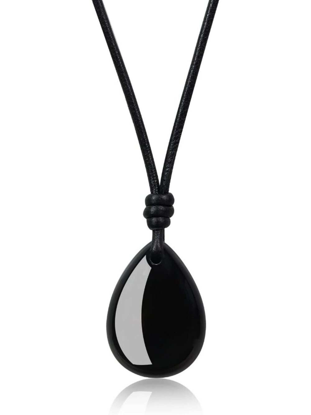 Teardrop Gemstone Necklaces for Women - Amethyst, Aquamarine, Obsidian Jewelry